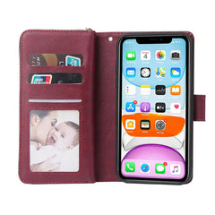 Ibaroy Classic Wallet Phone Case, 9 Card Slots, Premium Leather, Credit Card Holder, Shockproof Case